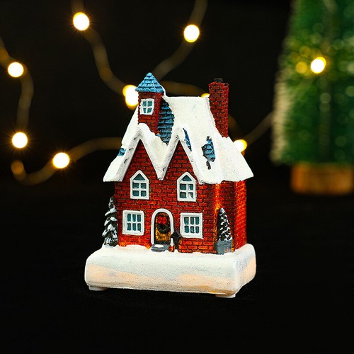 New LED Light Up Christmas Houses Scene Year Navidad Ornaments Party Ornament - Picture 16 of 17