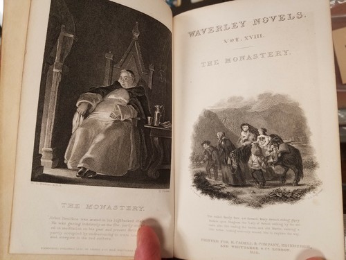 The Monastery Walter Scott 1830 2 Vol Waverly Novels Fine Binding 12mo - Picture 3 of 6