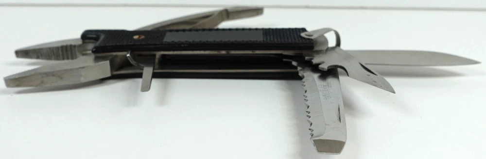 Multi-Tool Survival Pocket Knife with 2 Blades Pliers Saw Phillips Opener  