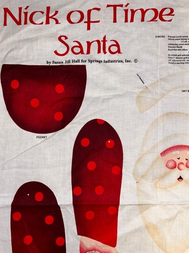 Nick Of Time Santa Christmas Door Wall Decoration Sewing Panel Pattern Uncut - Picture 3 of 7