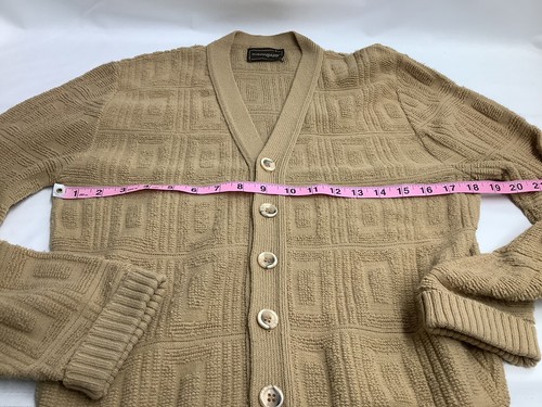 Cárdigan beige Campus para hombre S vintage 211017MGO/OB1 - Imagen 4 de 7