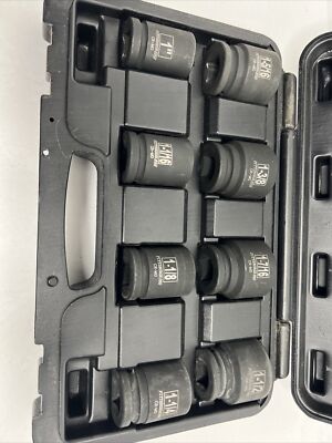 USED Pittsburgh Pro CR-MO 8 Pieces Jumbo Impact Sockets Set w