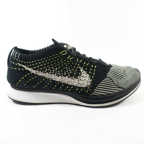 Nike Flyknit Racer Running Shoes - Men's Size 7 - Black White - Picture 4 of 9
