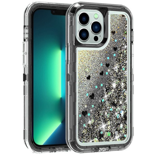 Blingbling Liquid Quicksand Defender Case For iPhone 11 12 13 14 15 16 6 7 8 XS - 第 25/25 張圖片