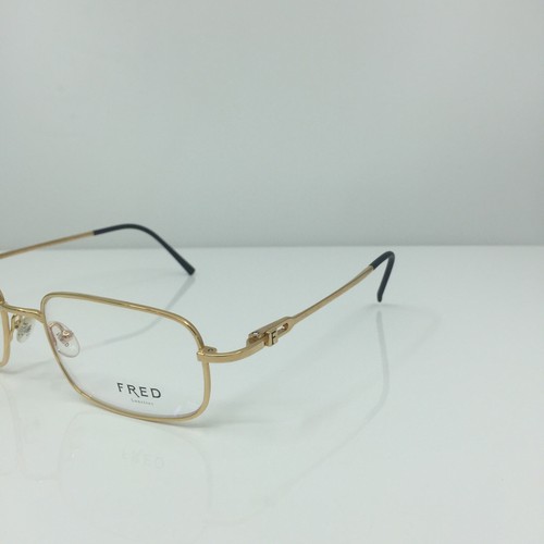 New Authentic FRED Lunettes Alaska C1 Eyeglasses C. 006 Shiny Gold 54mm France - Picture 3 of 12