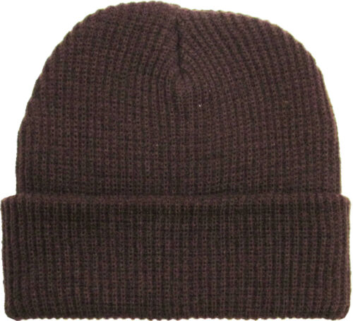 Weiche gerippte Beanie Strick Skimappe Schädelmütze warm einfarbig Wintermanschette leer - Bild 10 von 74