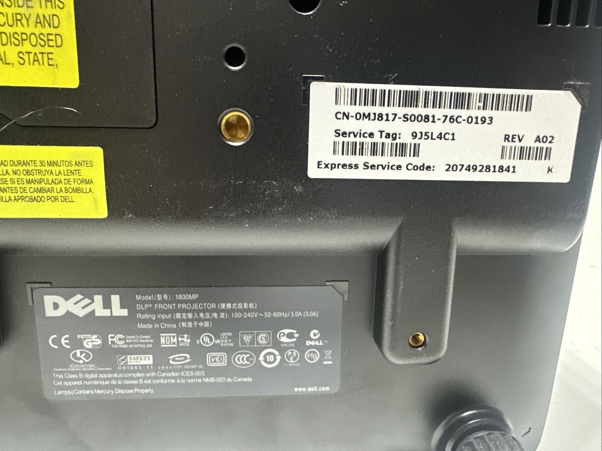 DELL DLPプロジェクター本体 シルバー 1800MP Dell 1800MP DLP Projector for sale online | eBay
