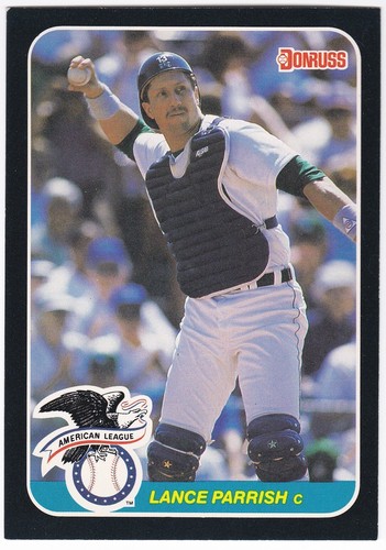 JUMBO 1987 Donruss Action All-Stars Large Baseball Trading Card Lance Parrish #9 - Afbeelding 1 van 2