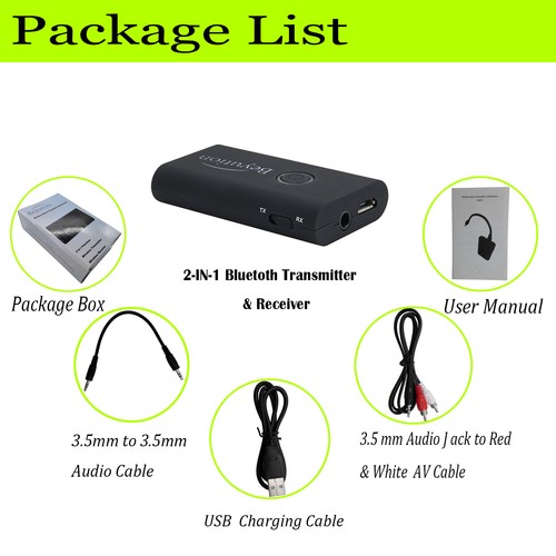 2-in-1 Wireless Bluetooth Transmitter & Receiver A2DP Stereo Audio Music Adapter - Picture 8 of 8