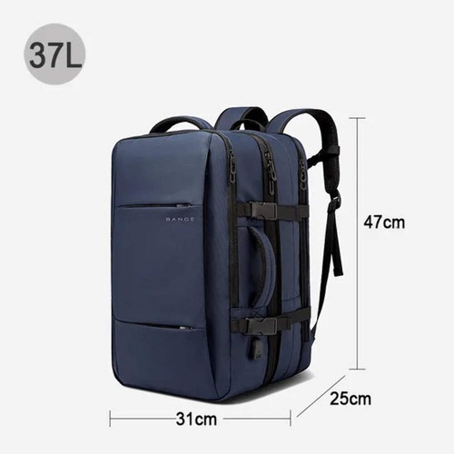 BANGE Erweiterbarer Herren Rucksack Wasserdicht 17,3 Zoll Laptoprucksack Man Large Cap - Bild 23 von 30