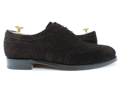 Church's Cheaney Zapatos Hombre Ante Brogues GB 8 US 9 Eu 42 F Tried En Briefly - Imagen 4 de 11
