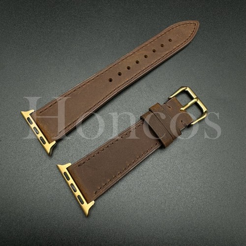38 40 41 42 44 45 47 49MM Correa de cuero suave vintage para Apple Watch para iWatch - Imagen 61 de 85