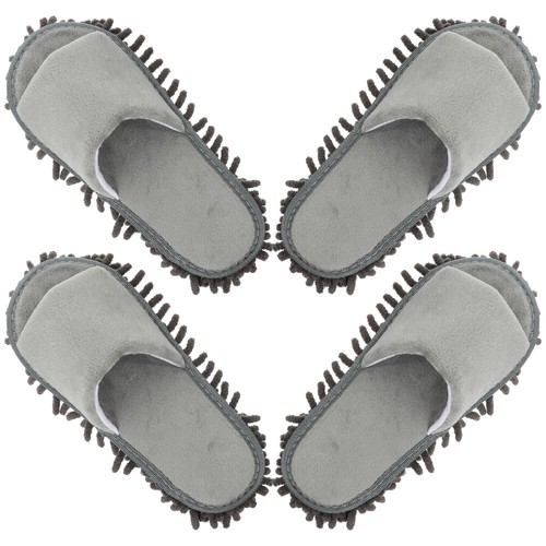 2 Pairs Schuhabdeckung Des Bodens Damen Mopp-Hausschuhe Für Staubwischer