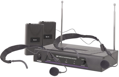 Qtx 171.818UK Dual Neckband Microphone VHF Wireless System, 173.8 + 174.8MHz - Picture 1 of 2