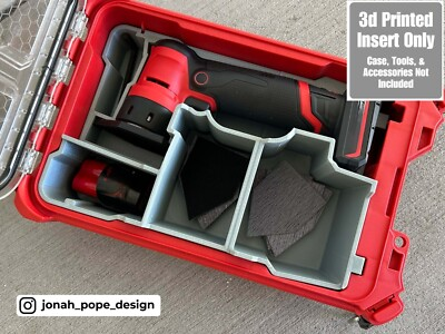 #ad Jonah Pope 3d Printed Insert for M12 Orbital Detail Sander amp; Milwaukee Packout $54.99