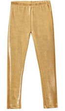 Cat Jack NEW Girl's size XL Solid stretch knit leggings GOLD Metallic
