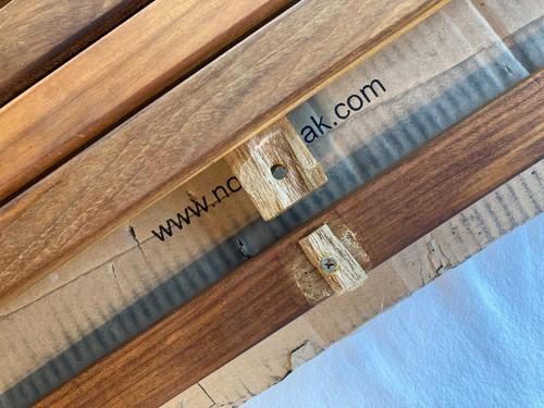 Nordic Style SM1 Premium Teak Showermat 19.6” x 19.6” x 1.1”, Repair Needed - Picture 7 of 9