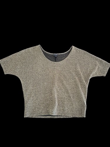 Women’s Gold Metallic Sparkly Glitter Pullover Top T Shirt Express - Picture 1 of 9