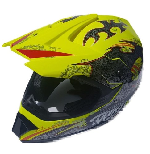 Crosshelm gelb Cross Helm Motorradhelm Kinderhelm Quadhelm Jethelm Offroadhelm - Bild 3 von 10