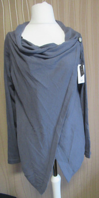 237/5 OBJECT Damen Marken Strickjacke Gr. M Ombre Blau Wolle Strick Jacke NEU !!