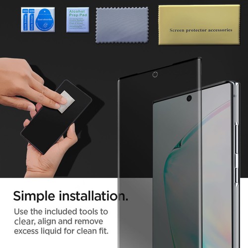 2Pack For Galaxy Note 10/10 Plus 5G Privacy Tempered Glass Screen Protector - Picture 4 of 16