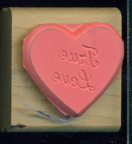 CTMH CO Estampilla de Goma Montada SIN USAR CORAZÓN DE AMOR VERDADERO Tema de Romance de San Valentín - Imagen 2 de 2