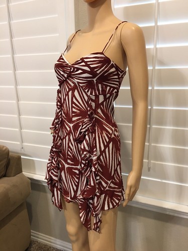 “DIANE VON FURSTENBERG” MONTESPAN PRINT SILK RUFFLE MINI SUNDRESS – SZ 8 - Picture 12 of 12