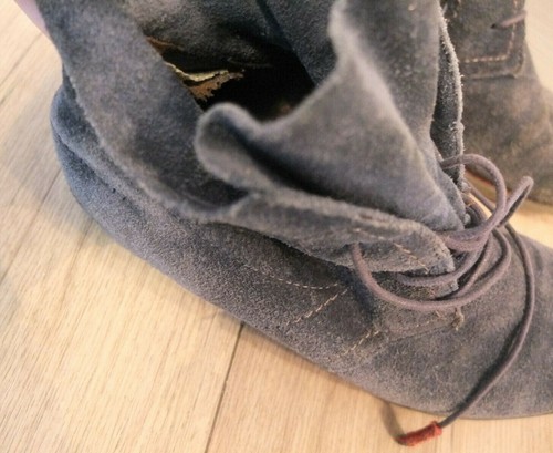 Botines De Cuero Tamaris De Ante Talla 38 Usados Azul - Imagen 5 de 8