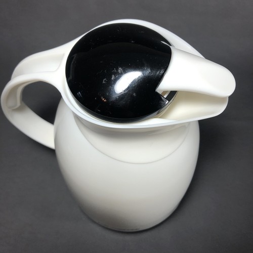 Mr. Coffee Thermal Carafe White 32 Ounce with Black Screw Top Lid Retro - Picture 5 of 10