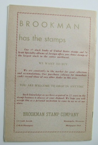 Catálogo de estampillas del centenario territorial de Minnesota 1949 de colección programa de exposición - Imagen 6 de 6