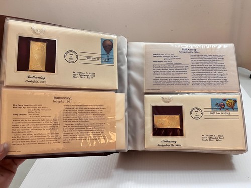 Golden Replicas of United States Stamps 1983-1984 22k Gold Book 41 First Day - Picture 4 of 8