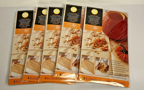 Wilton Brown Paper Self Sticking Baking Pumpkin Carving Disposable Counter Cover - Picture 1 of 2