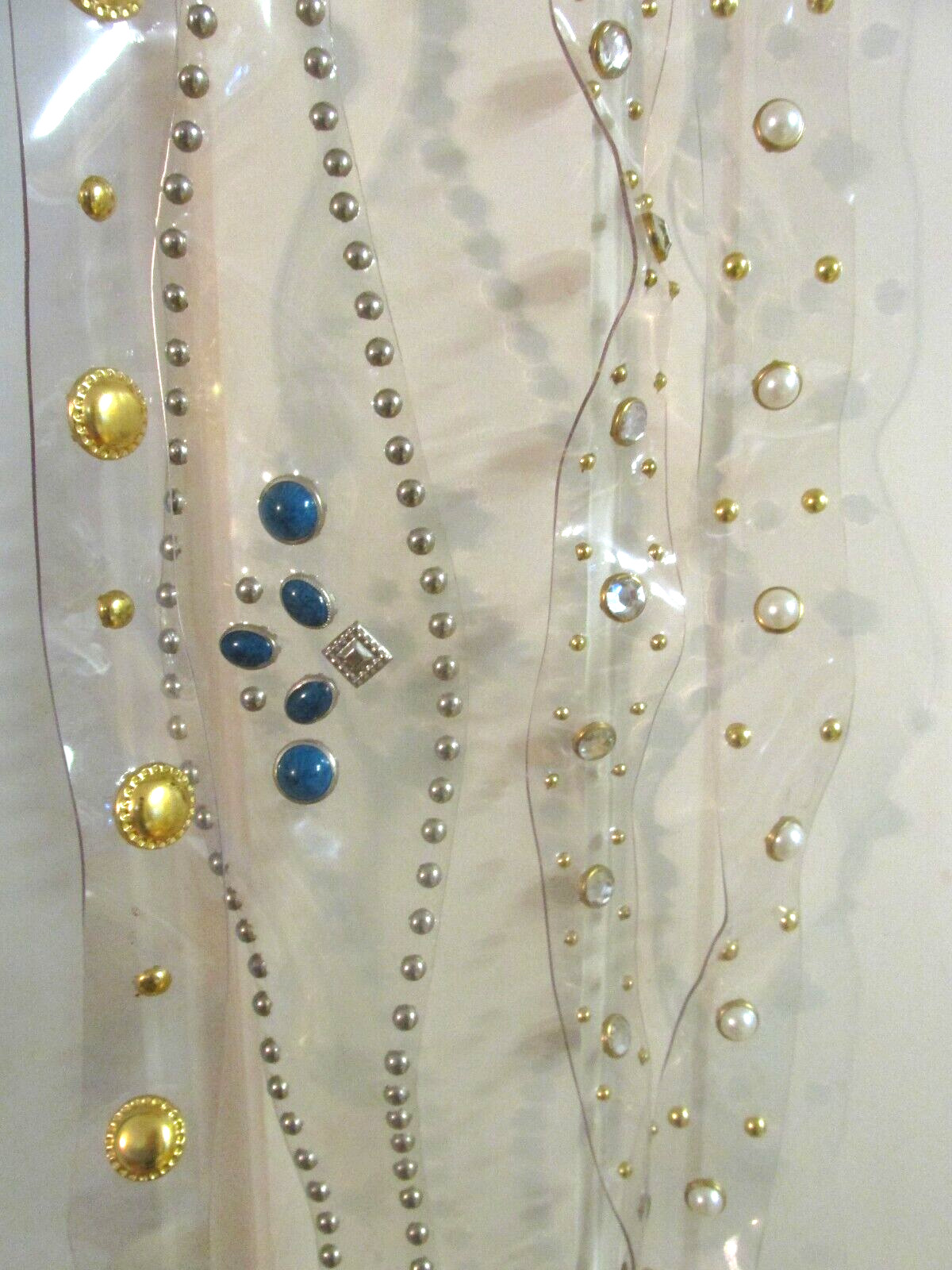 **Sale** VTG 70's 4 JEWELED LUCITE BELTS NWT I.C.E. LOOK, UNUSED BOHEMIAN