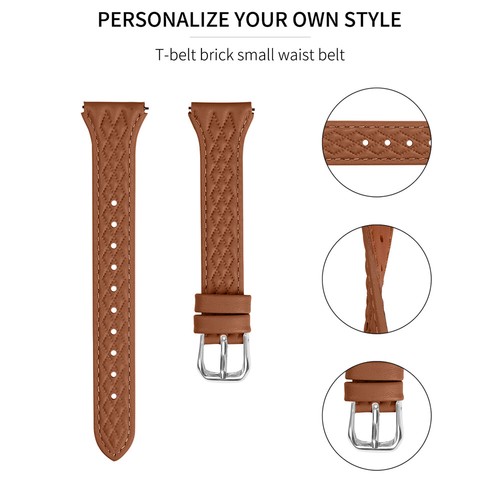 Slim Leather Wrist Strap Band for Samsung Galaxy Watch 3 4 5 6 7 40/44mm Active2 - Picture 6 of 42