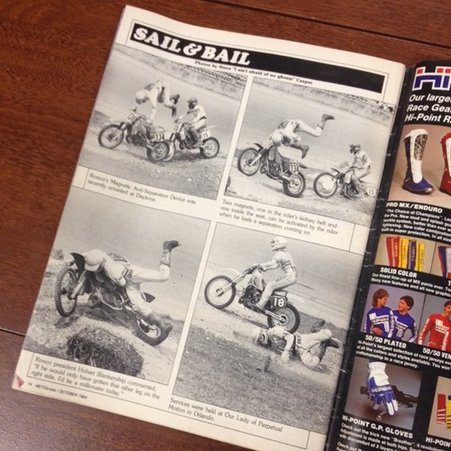 REVISTA MOTOCROSS OCTUBRE 1984 UNADILLA 250 - CARLSBAD 500 USGP BICICLETA DE TRABAJO VMX - Imagen 12 de 12