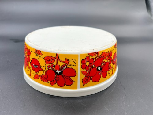 Vintage Capri Flowered Bowl Baking Dish Retro Wildflowers Yellow & Red Ceramic 8 - Picture 6 of 9