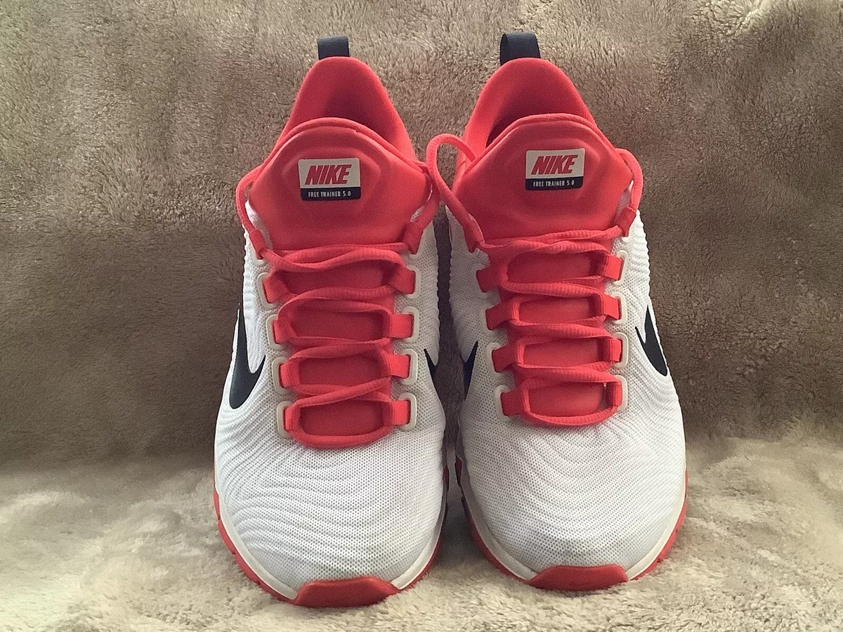 2014 Nike FREE TRAINER 5.0 V5 664671 106 White Light Crimson Men s