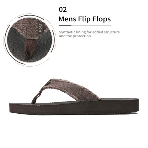 Men's Flip Flops Beach Sandals Lightweight EVA Sole Comfort Thongs - Picture 30 of 33