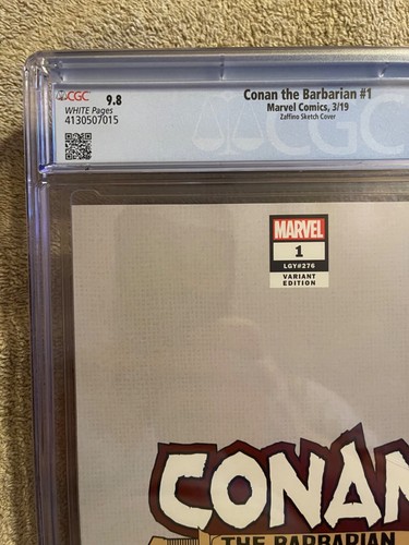 Conan the Barbarian # 1 , CGC 9.8 , Ltd Virgin Sketch Variant , Zaffino !! - Picture 7 of 10