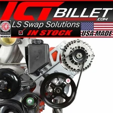 ICT Billet LS Truck - Alternator / Power Steering Pump Bracket Kit