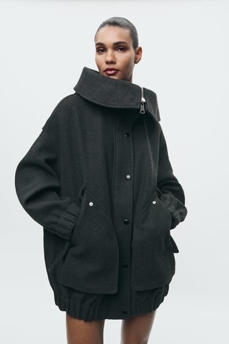 PARKA OVERSIZE ATADA NUEVA CON ETIQUETAS COLECCIÓN ZW M-L $129 - Imagen 6 de 17