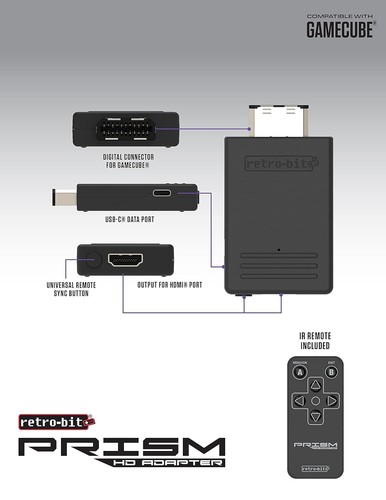 Plug-and-Play GameCube HDMI Adapter: AV to HDMI Converter with Custom Display - Picture 7 of 8