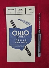 Ohio Line 7/64" HSS 1 Morse Taper Shank Drill Bit - Made in USA NEW