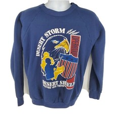 Operation Desert Storm Sweatshirt Vintage 90s Support Our Troops Eagle Size L