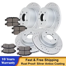 For 2007 - 2013 Nissan Altima Front Rear Disc Rotors Ceramic Brakes Pads Kit