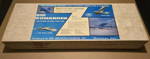 Sig Komander RC Airplane Kit Wood & Foam 62" Wingspan RC-32 New Vintage NOS Kit