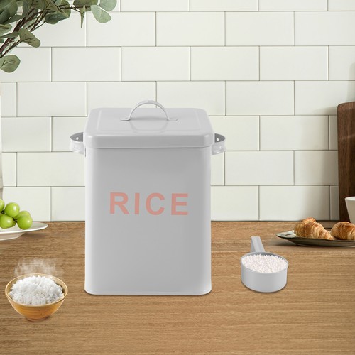 Metal Food Storage Container 6L for Rice Flour Sugar Pet Food Cereal Container - Picture 15 of 17
