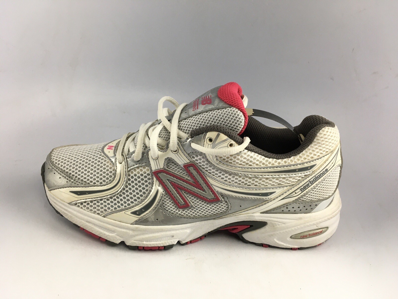 NEW BALANCE 470 V2 Running Shoe White Pink Silver Women's Size 8 B WR470WP
