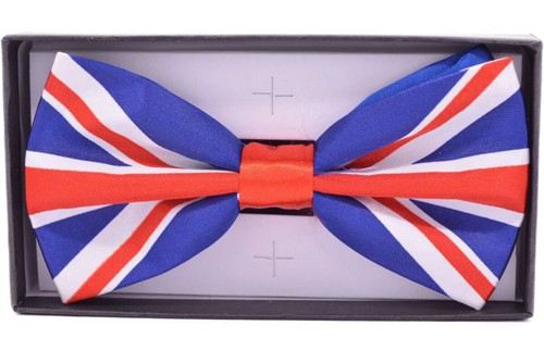 Retro Satin UNION JACK Bow FLIEGE Vintage 50s Rockabilly Clip-On Rockabilly - Bild 2 von 2