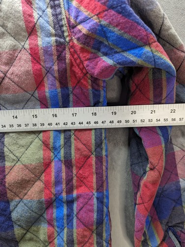 Girls Quilted Plaid Jacket Size XL Teens Outdoor Riding Hiking - Picture 7 of 12